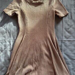 Poetry Brown Ribbed Knit Top